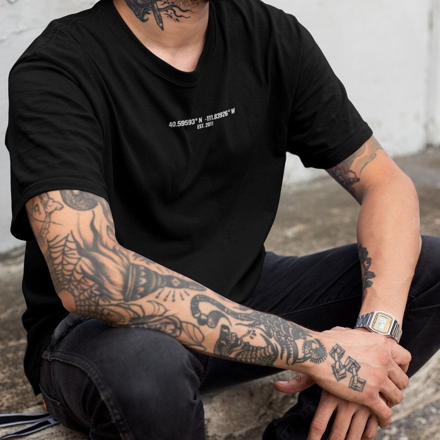Origin Mens Short Sleeve Tee Saniderm Tattoo Aftercare