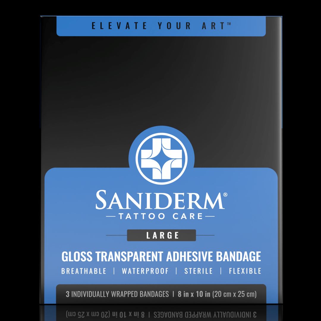 Original Tattoo Bandage 3-Pack - Large (8 in x 10 in) Personal Pack Saniderm Tattoo Aftercare 