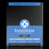 Original Tattoo Bandage 3-Pack - Large (8 in x 10 in) Personal Pack Saniderm Tattoo Aftercare 