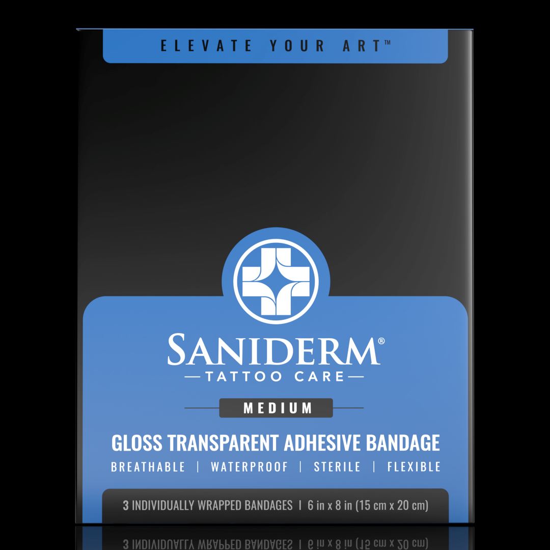 Original Tattoo Bandage 3-Pack - Medium (6 in x 8 in) Personal Pack Saniderm Tattoo Aftercare 